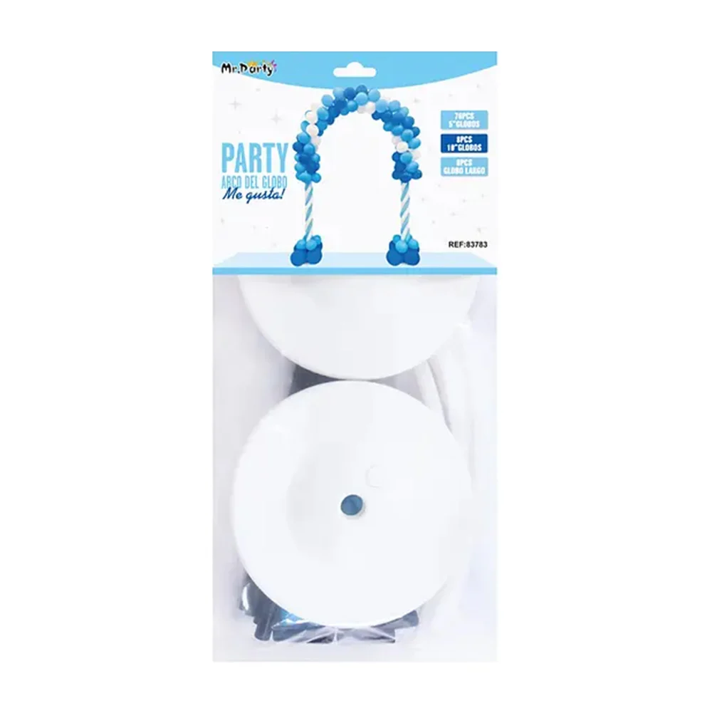 Set de decoración para fiestas, arco de entrada, globos de 5, 10 pulgadas y 8 globos salchicha, reino fiesta, variedad de colores / 50286