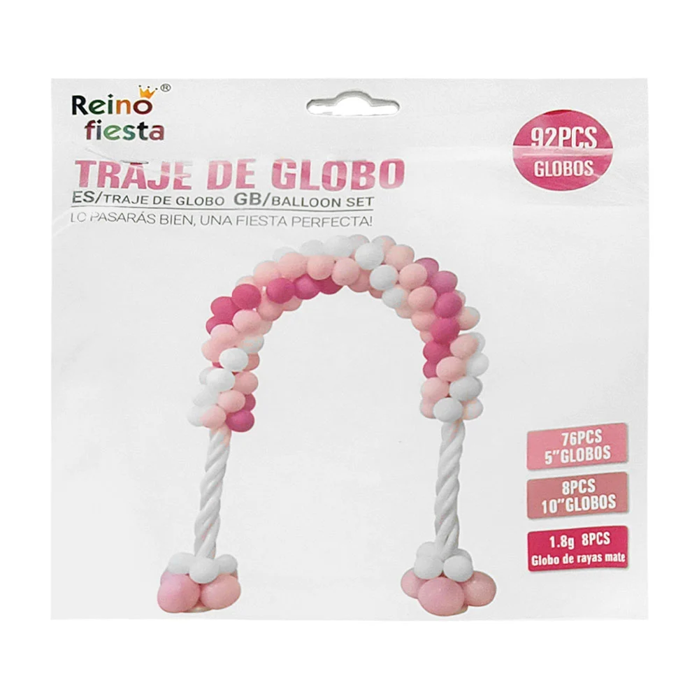 Arco semi circular de globos grandes para decoración de fiesta, reino fiesta