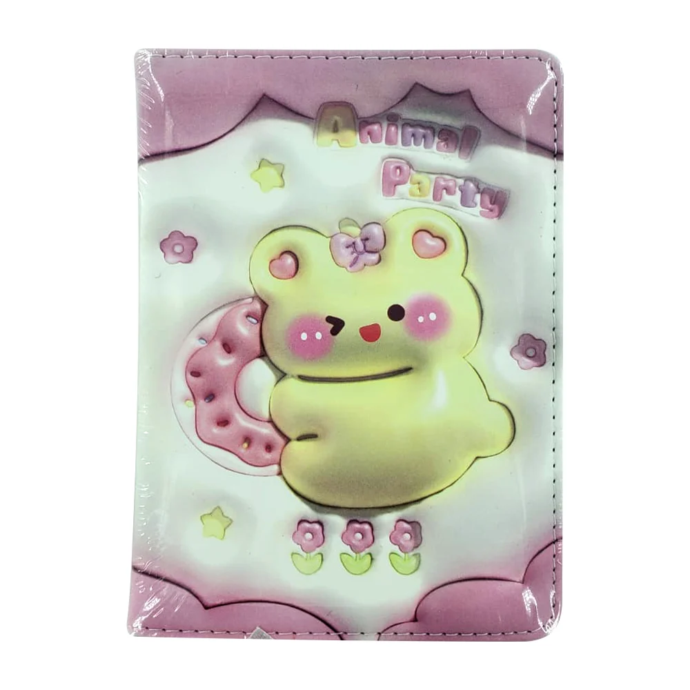 Libreta agenda pequeña de pasta dura con separador y estampado animado tipo 3d, variedad de modelos / 50k1015
