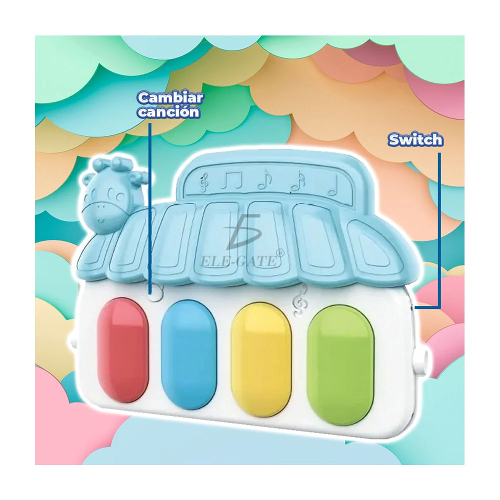 Tapete de juguete interactivo para bebes con piano y accesorios para niña / jug.518a-24