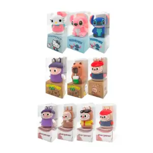1pza sacapuntas de goma con diseño en forma de personajes animados, v…