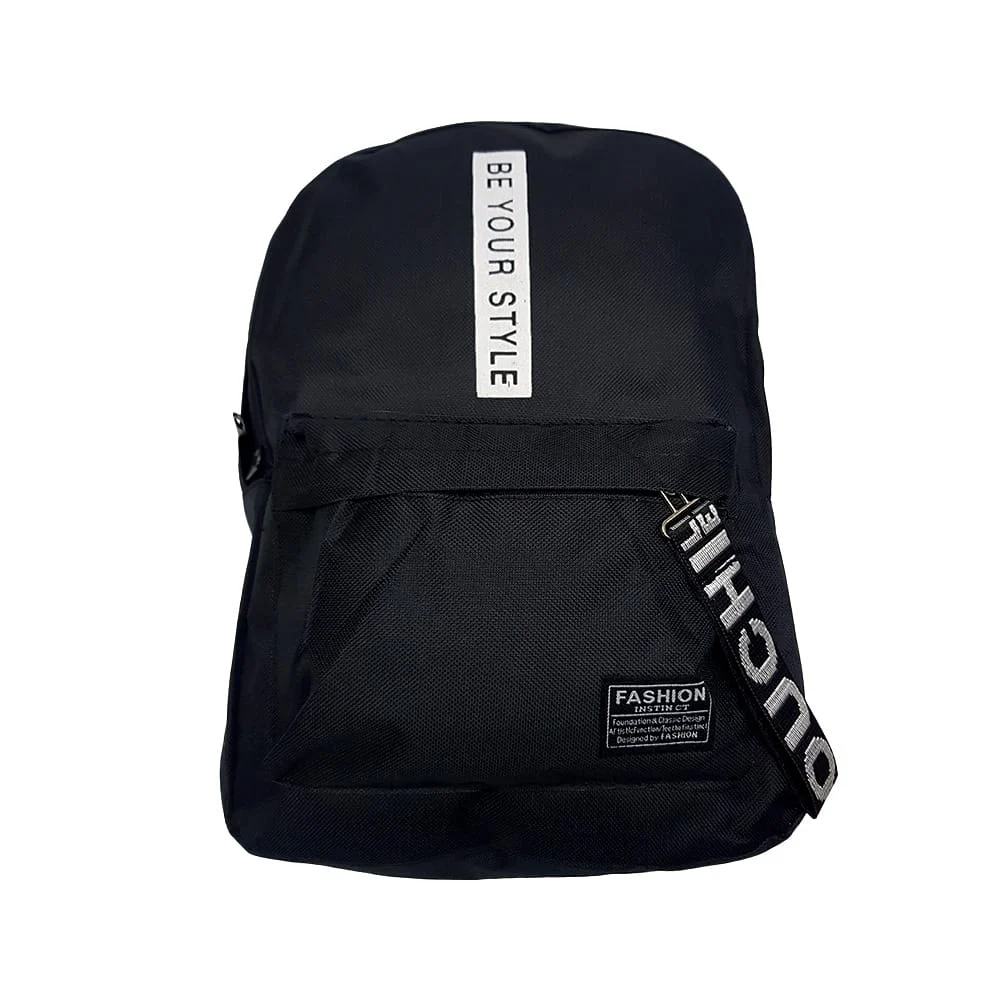 Mochila mediana lisa fashion instinct de 2 compartimentos, variedad de colores / be your style / 5223