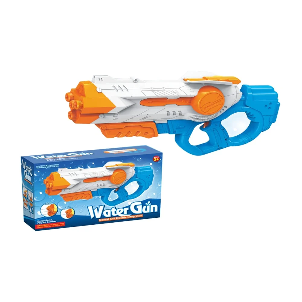 Pistola de agua eléctrica con función manual y automática, variedad de colores / water gun 55cm
