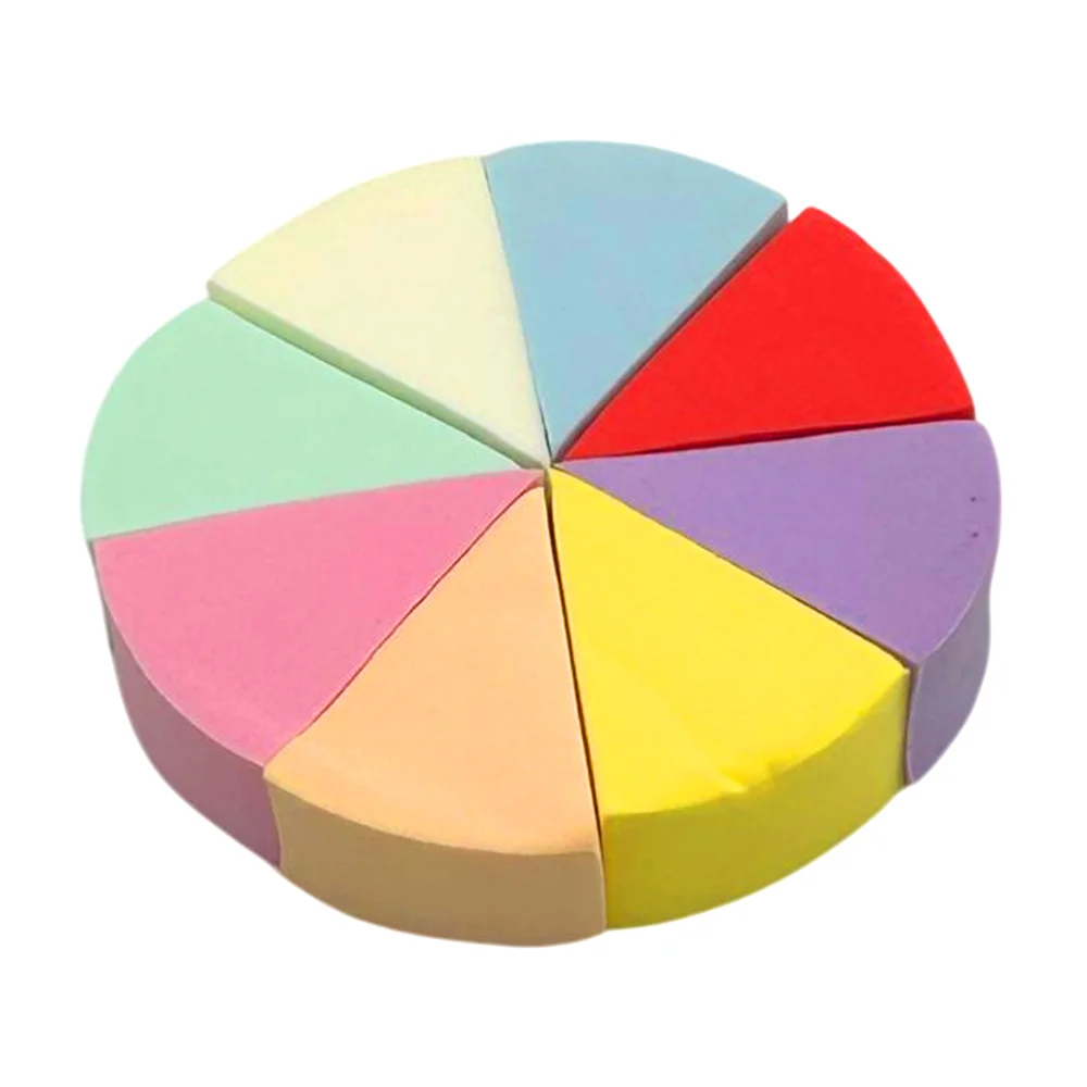 Paquete con 8 esponjas aplicadoras de maquillaje en forma de triángulo, variedad de colores / fashion tool / s310