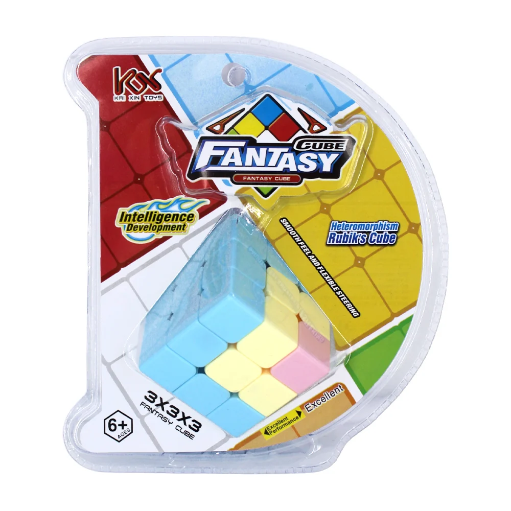Cubo Rubik cuadrado 3x3 en tono pastel con 3 caras del mismo color, heteromorphism rubik´s cube / cube fantasy / 534-1