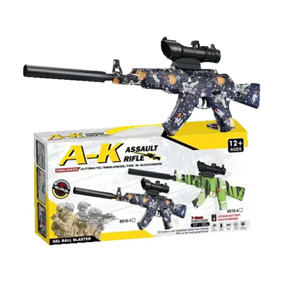 Pistola rifle a-k de hidrogel recargable con diseño espacial / 5510-1