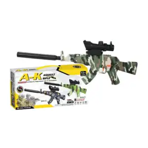 Pistola assault rifle a-k recargable de hidrogel 7-8mm, diseño milita…