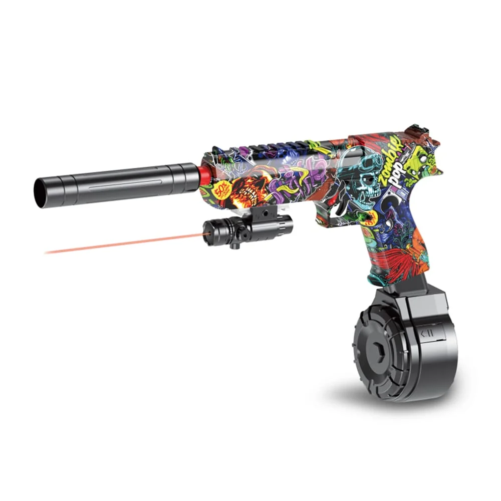 Pistola de hidrogel desert eagle con balas de hidrogel 7-8mm manual y eléctrica con diseño de graffiti calaveras / 557-4