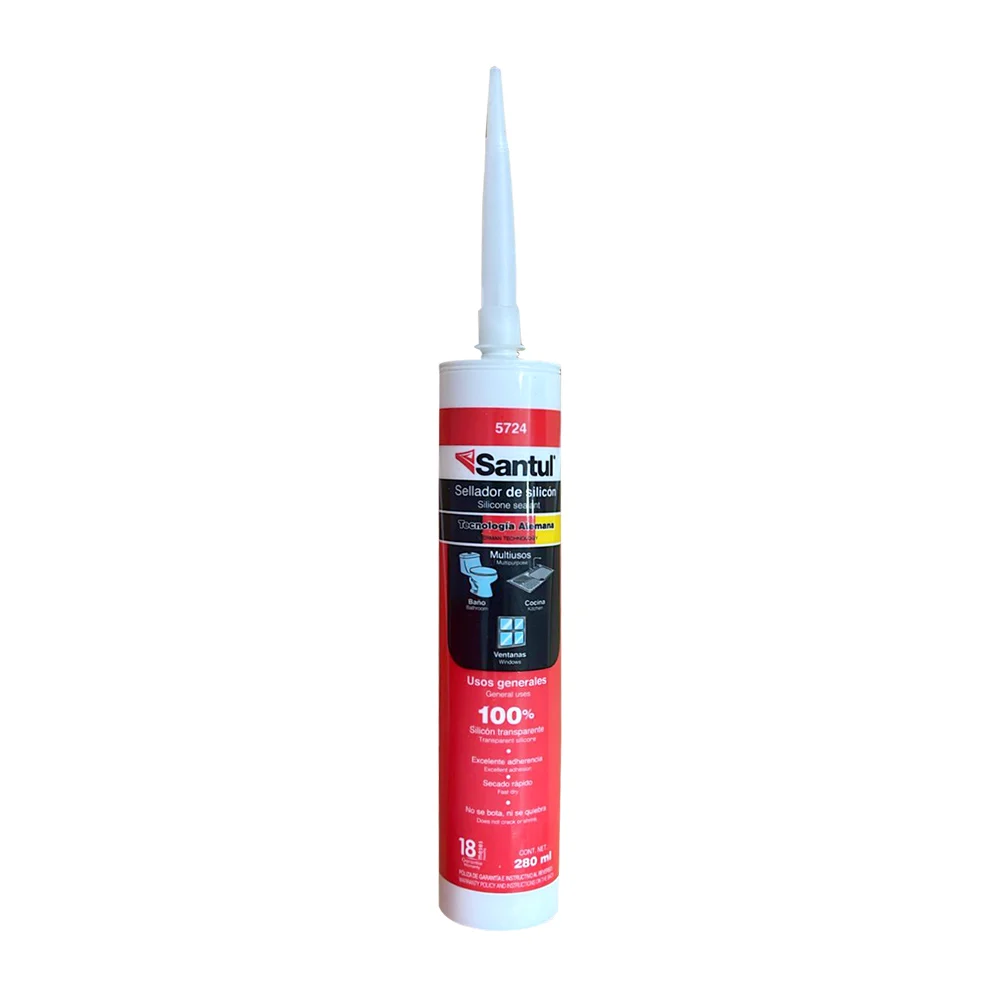 Sellador de silicón multiusos transparente con aplicador de 280ml / 5724