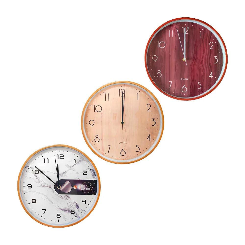Reloj analógico, tipo madera, diseño estampado, variedad de colores y diseños / ro-580mw71