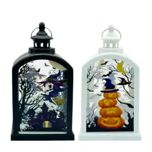 1pza Lámpara decorativa led en forma de farol con diseño de halloween…