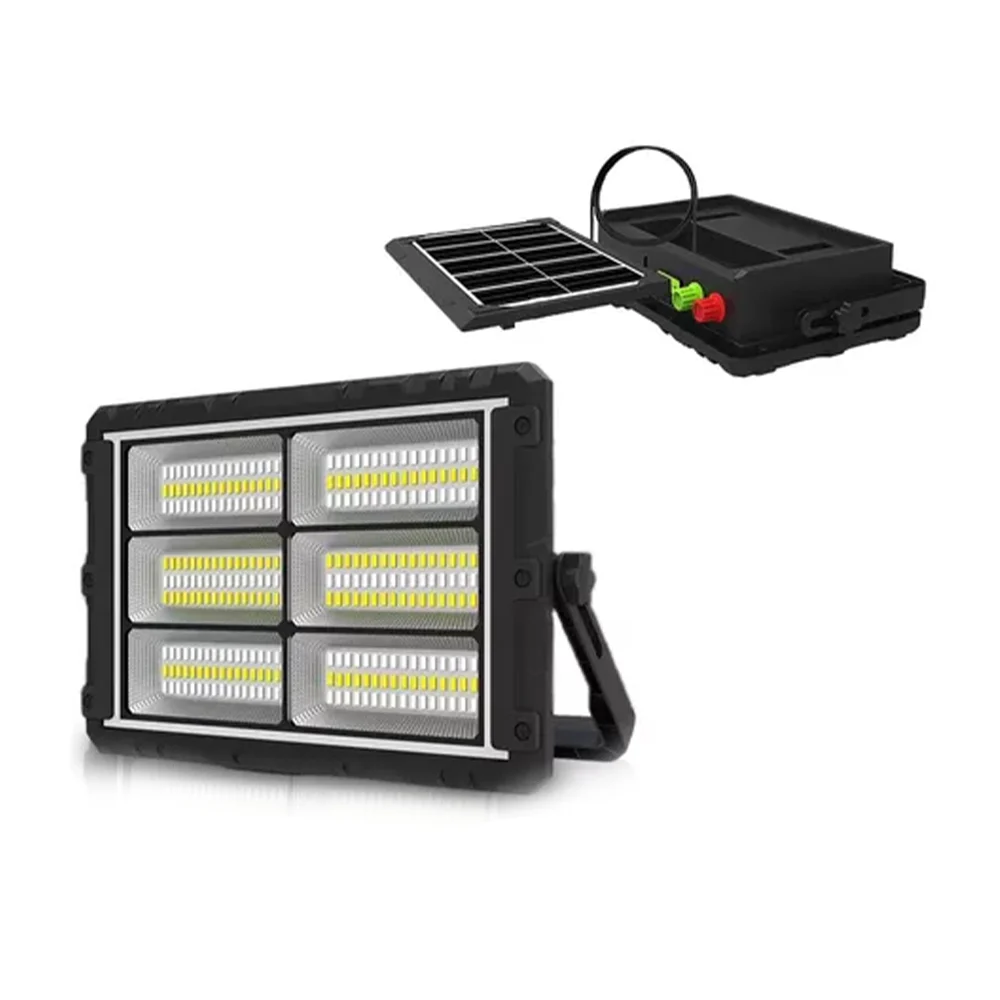 Lámpara reflector led moreka de emergencia con panel solar multifuncional con entrada usb, 200 watts, 6000mAh / mor-2301b
