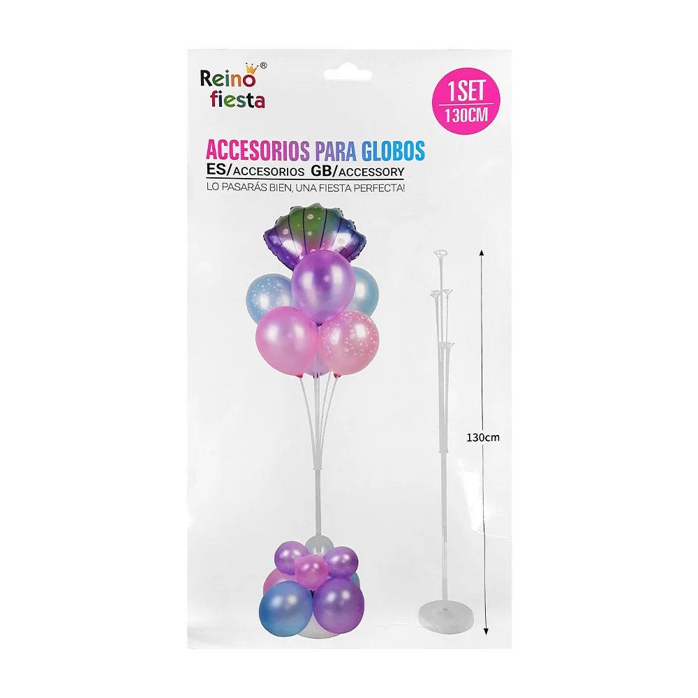 Set de porta globos con 130cm de altura, reino fiesta / 60033
