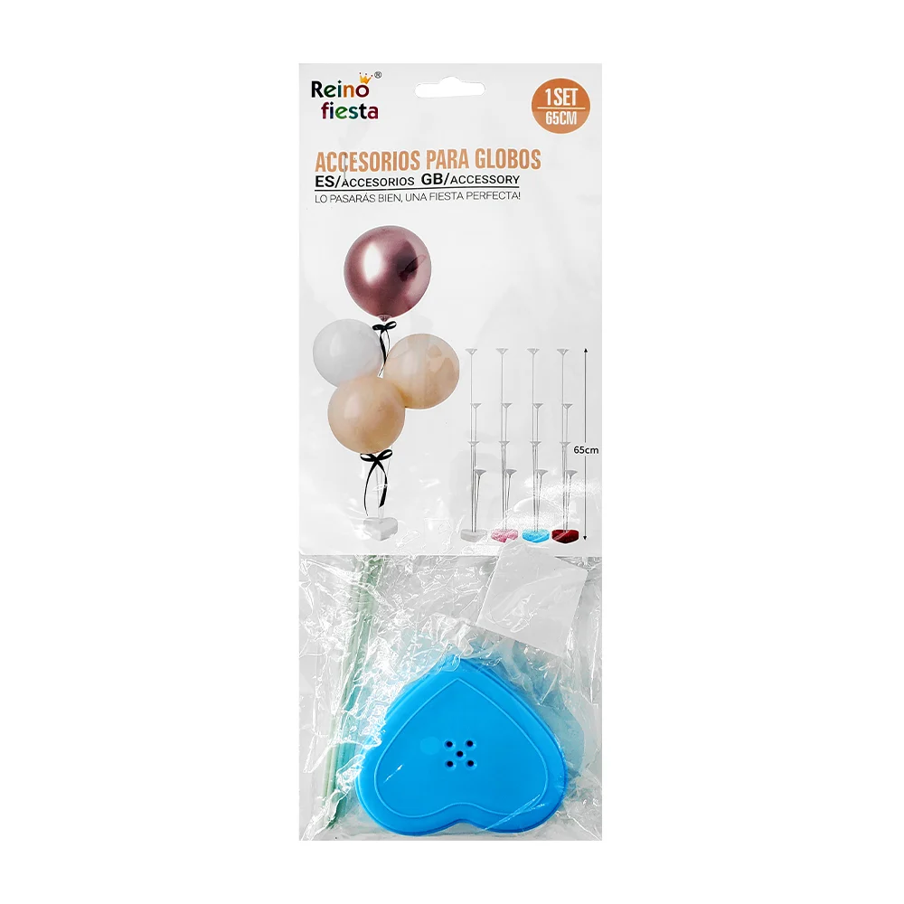 Set de accesorios para globos, 65cm / reino fiesta / 60041