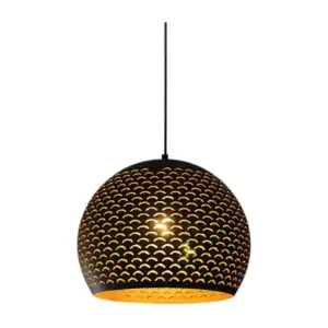 Lámpara colgante metálica wanergy con decorativo moderno de color neg…