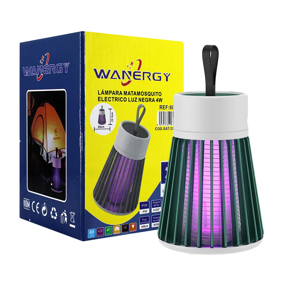Lámpara eléctrica mata mosquitos de luz negra con consumo de 4 watts / 605875