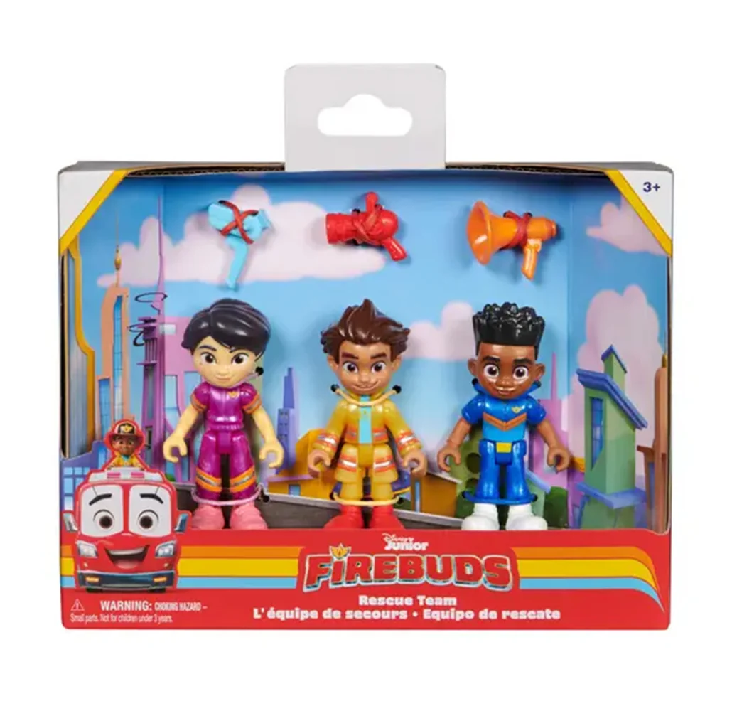 Paquete con 3 mini figuras de los personajes de firebuds - equipo de rescate con accesorios / 6067683