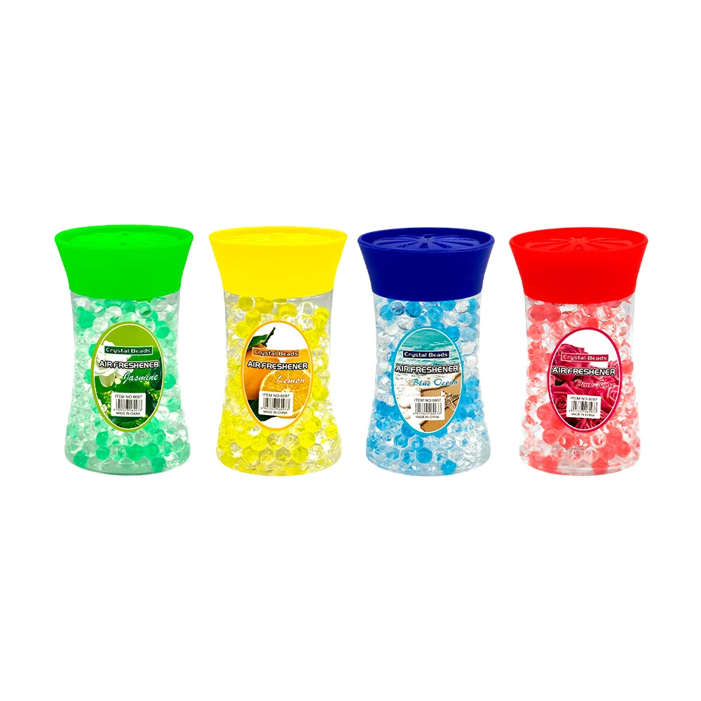 Bote transparente aromatizante con perlas de hidrogel, variedad de aromas y colores / 6097 / air freshener / crystal beads