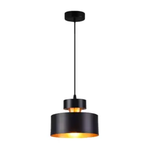 Lámpara colgante metálica wanergy para decoración de color negro / 61…