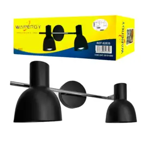 Lámpara para pared moderna ajustable doble - bi arbotante metálico co…