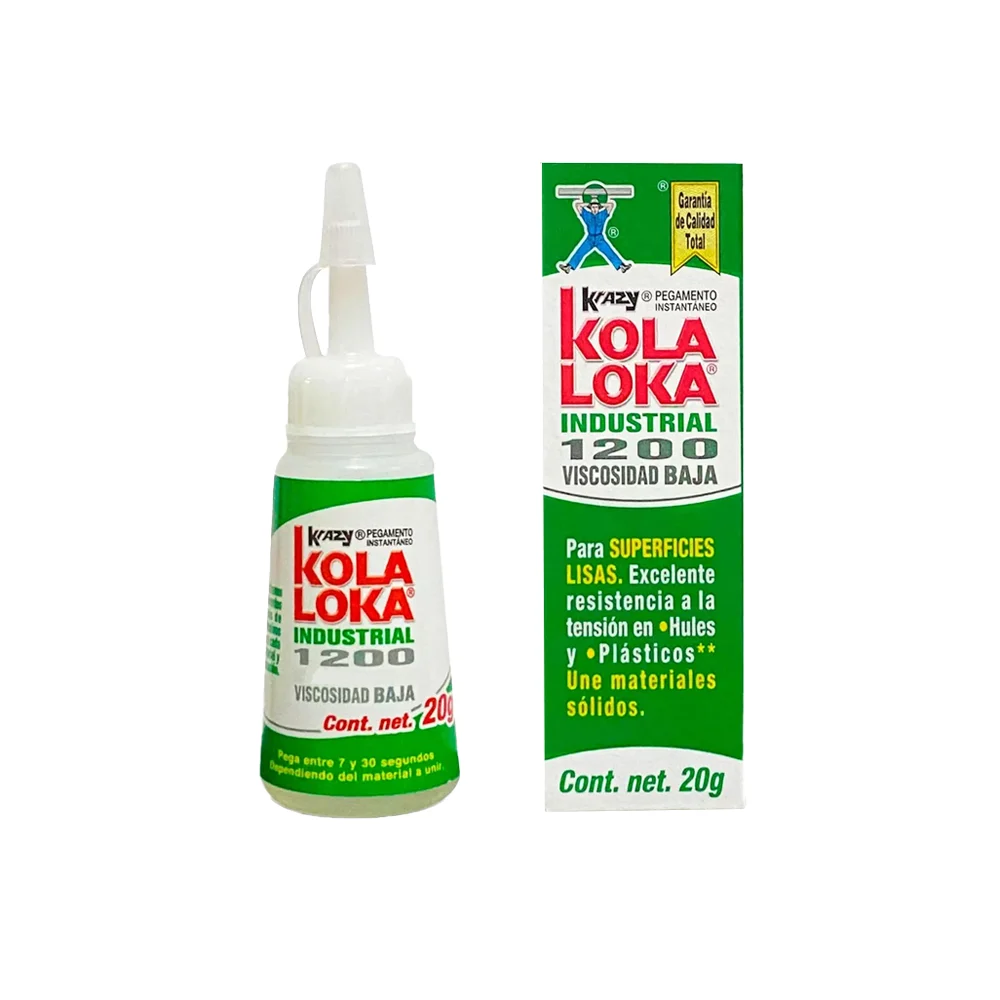 Pegamento líquido instantáneo industrial 1200 con viscosidad baja, 20g / krazy kola loka / 22-104-mal-1200-5