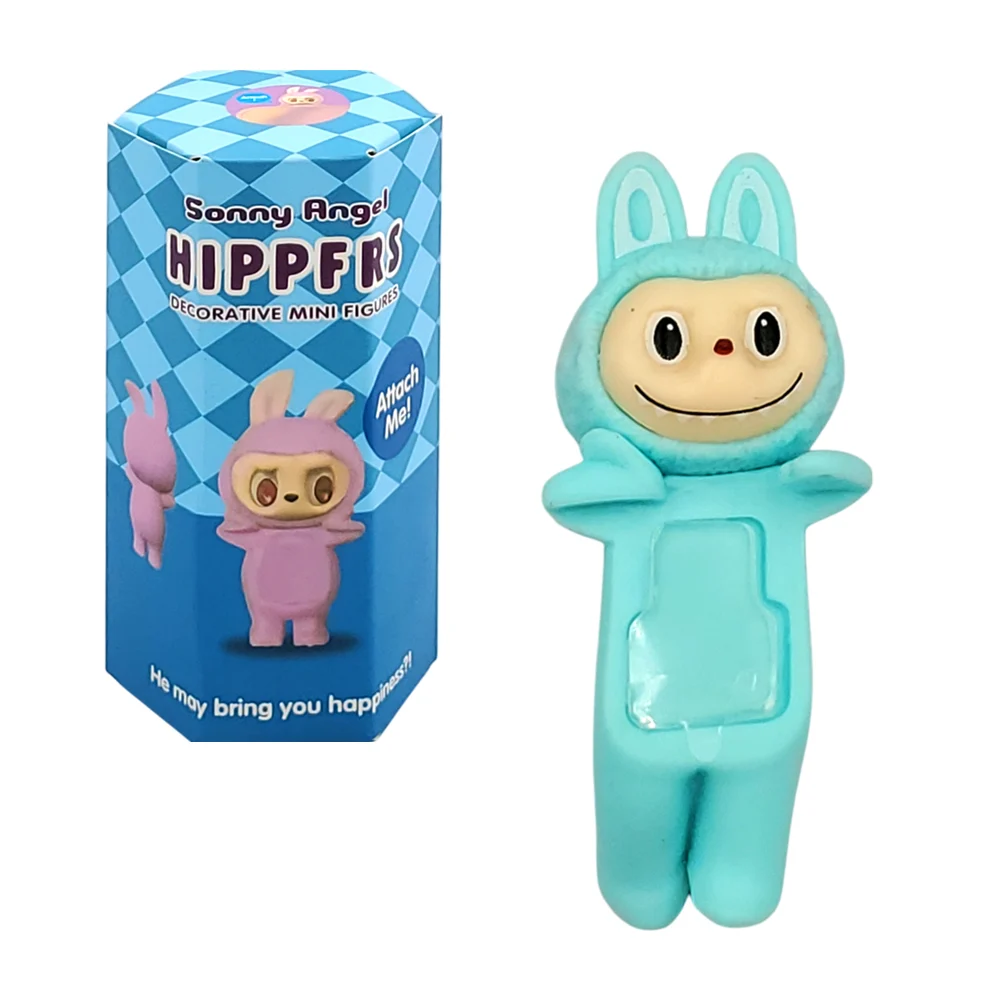 1pza Mini muñeco decorativo tipo labubu para celular, variedad de colores / sonny angel hippfrs / 632685