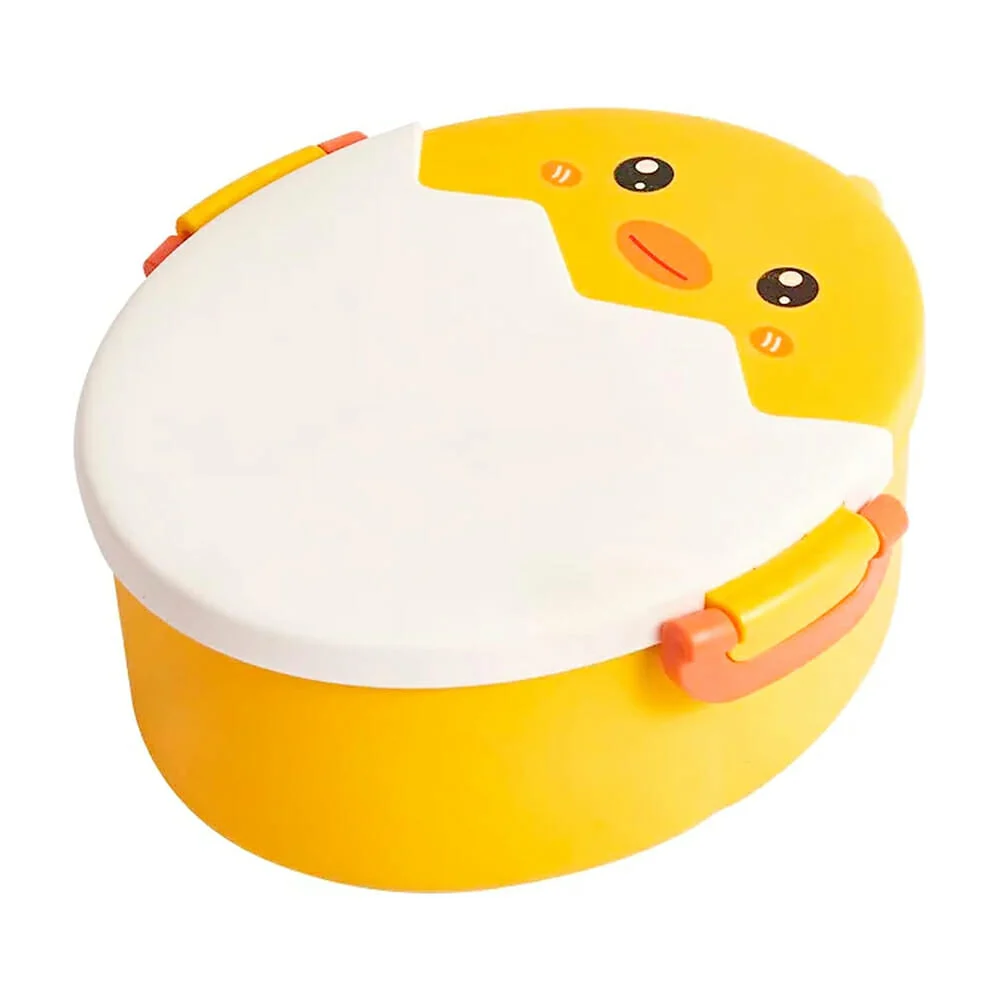 Tupper con diseño de cascaron con pollito + cubierto / jl-6349 / zly510 / kl-127