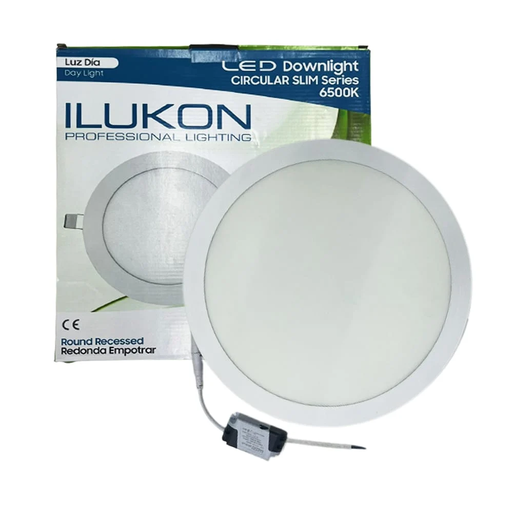 Lámpara redonda de techo empotrable ilukon con consumo de 24 watts / 6500k 004762