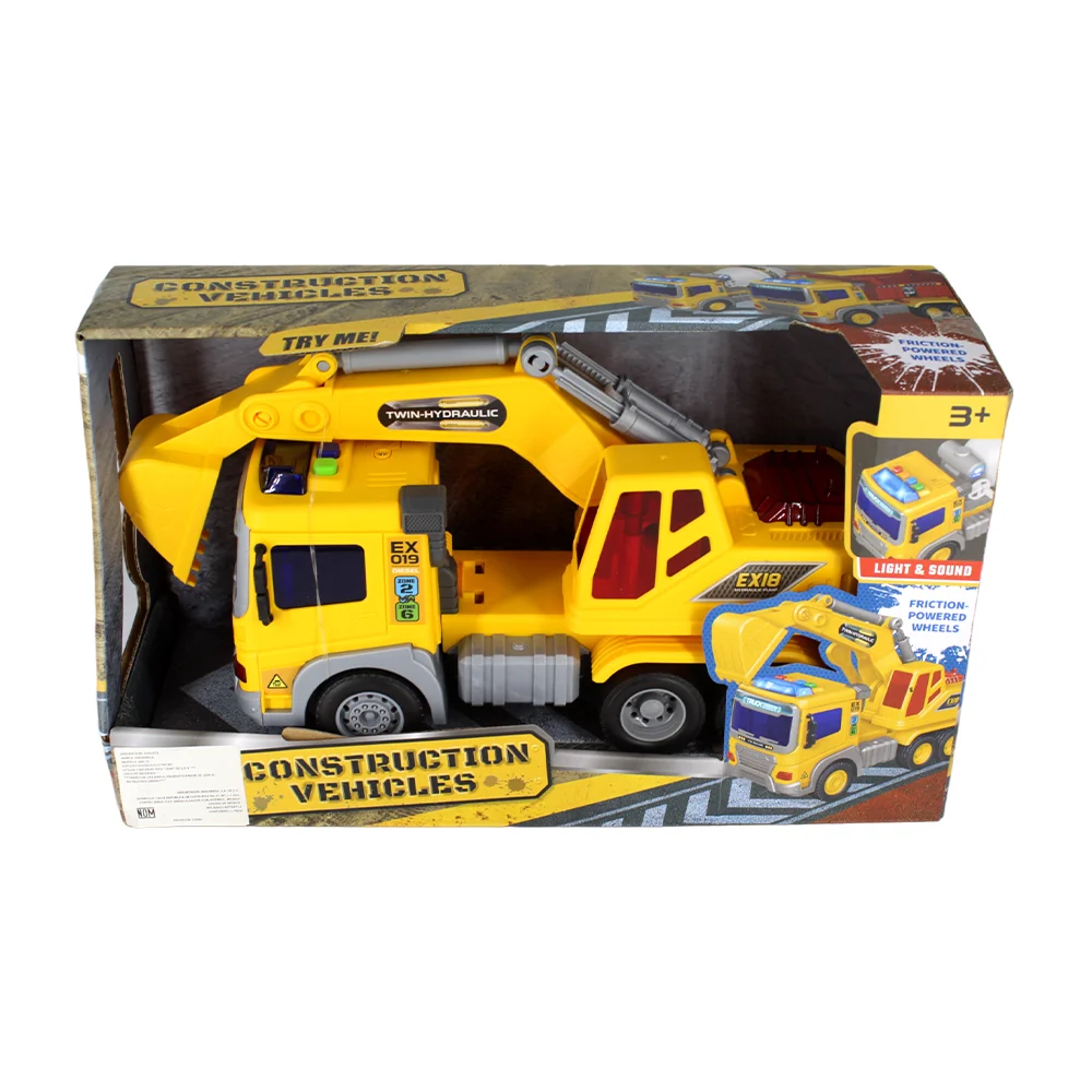 Juguete de camión excavador con luces / construction vehicles