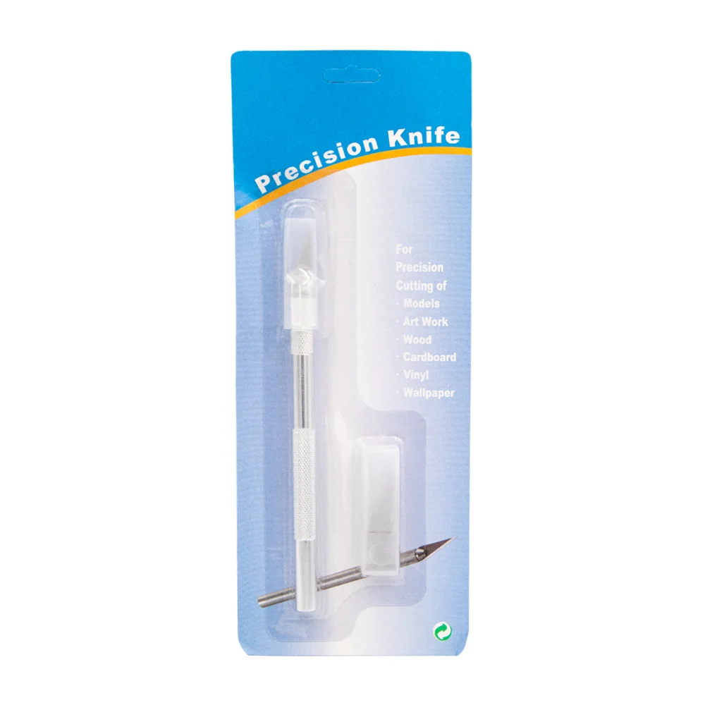 Exacto - navaja metálica para corte de precisión, mango antideslizante + cuchillas de repuesto / precision knife / 668-11