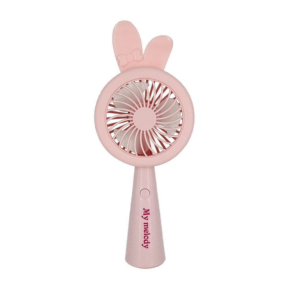 Ventilador de mano portátil de 19cm con orejas de hello kitty sanrio y aro de luz, variedad de personajes / 677-79
