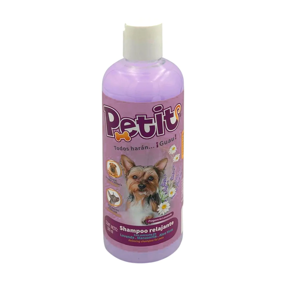 Shampoo relajante para perros con fragancia de lavanda, para piel sensible o irritada, 500ml / petit