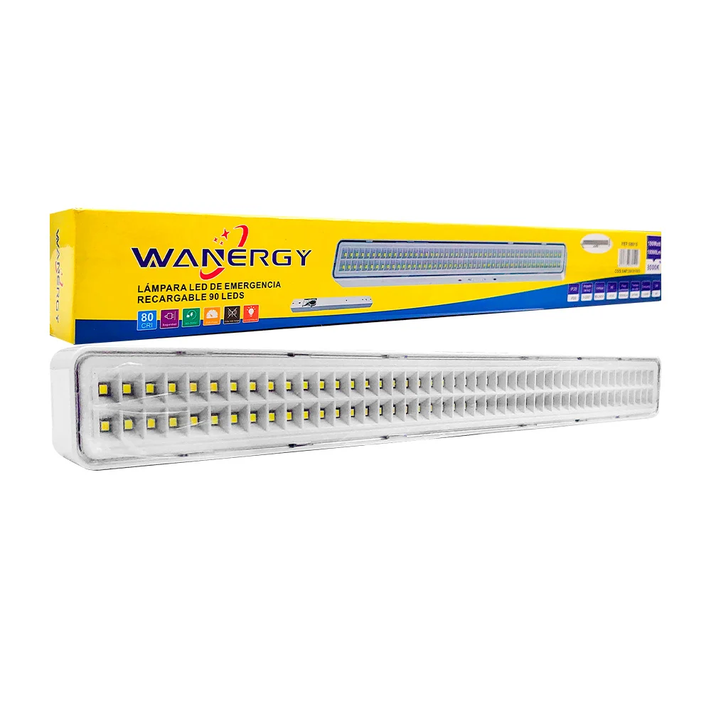 Lámpara led wanergy de emergencia recargable en forma de barra 90 leds / 68010