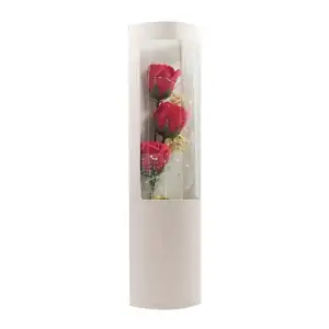 Ramo decorativo con 3 rosas eternas artificiales + mini serie de luce…