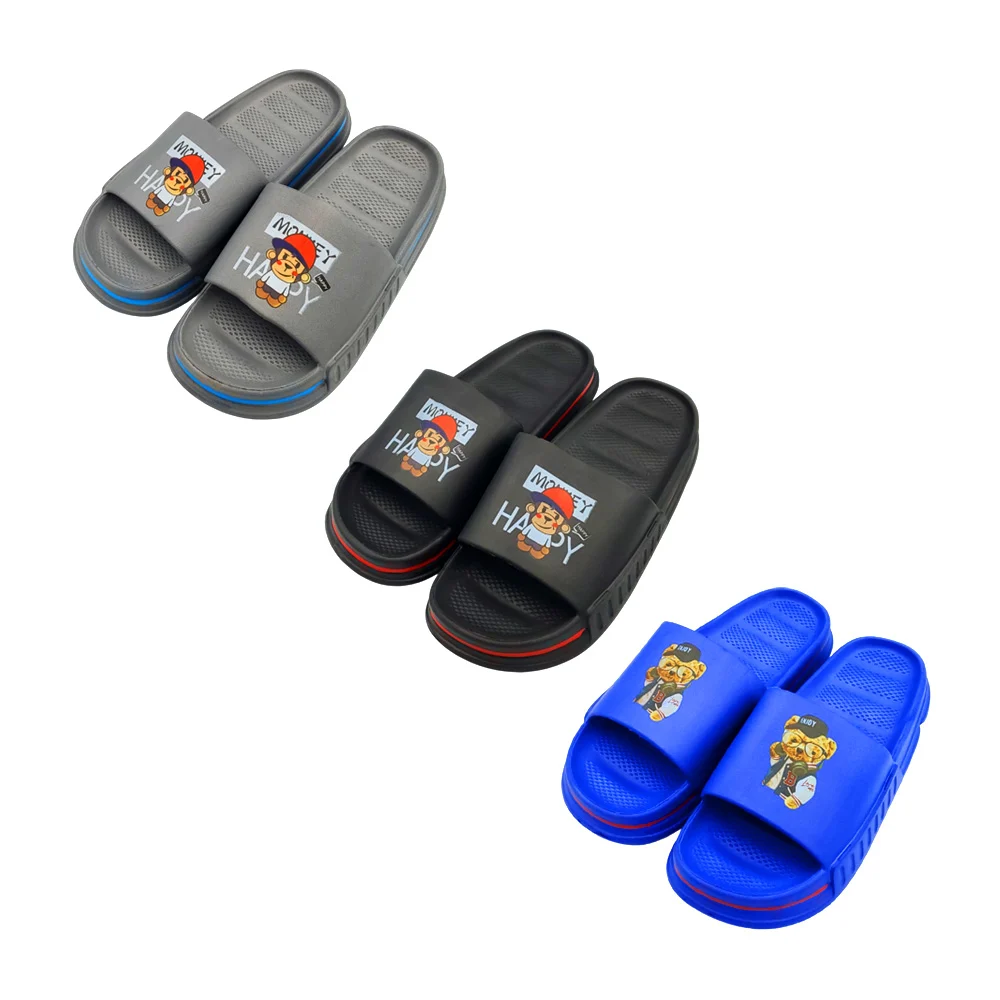 Par de sandalias tipo chanclas de metedera para adulto con diseño de oso o mono, variedad de colores y tallas / 7002 / monkey happy