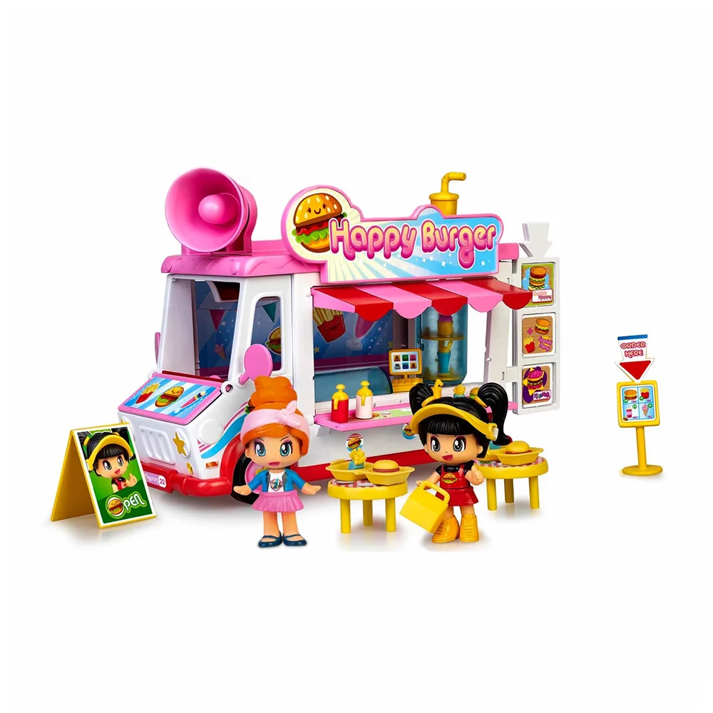 Set pinypon, happy burger con 20 accesorios diferentes / 7017210
