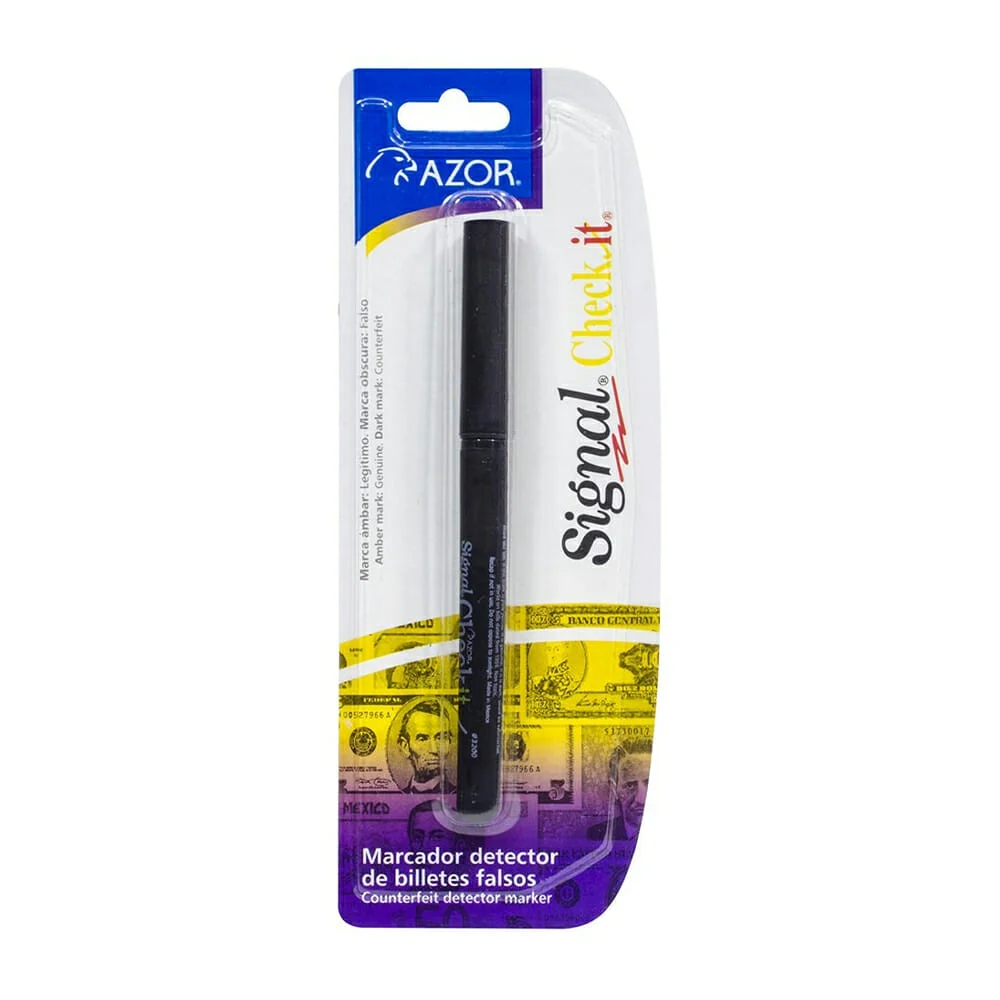 Marcador azor para billetes falsos, signal check it