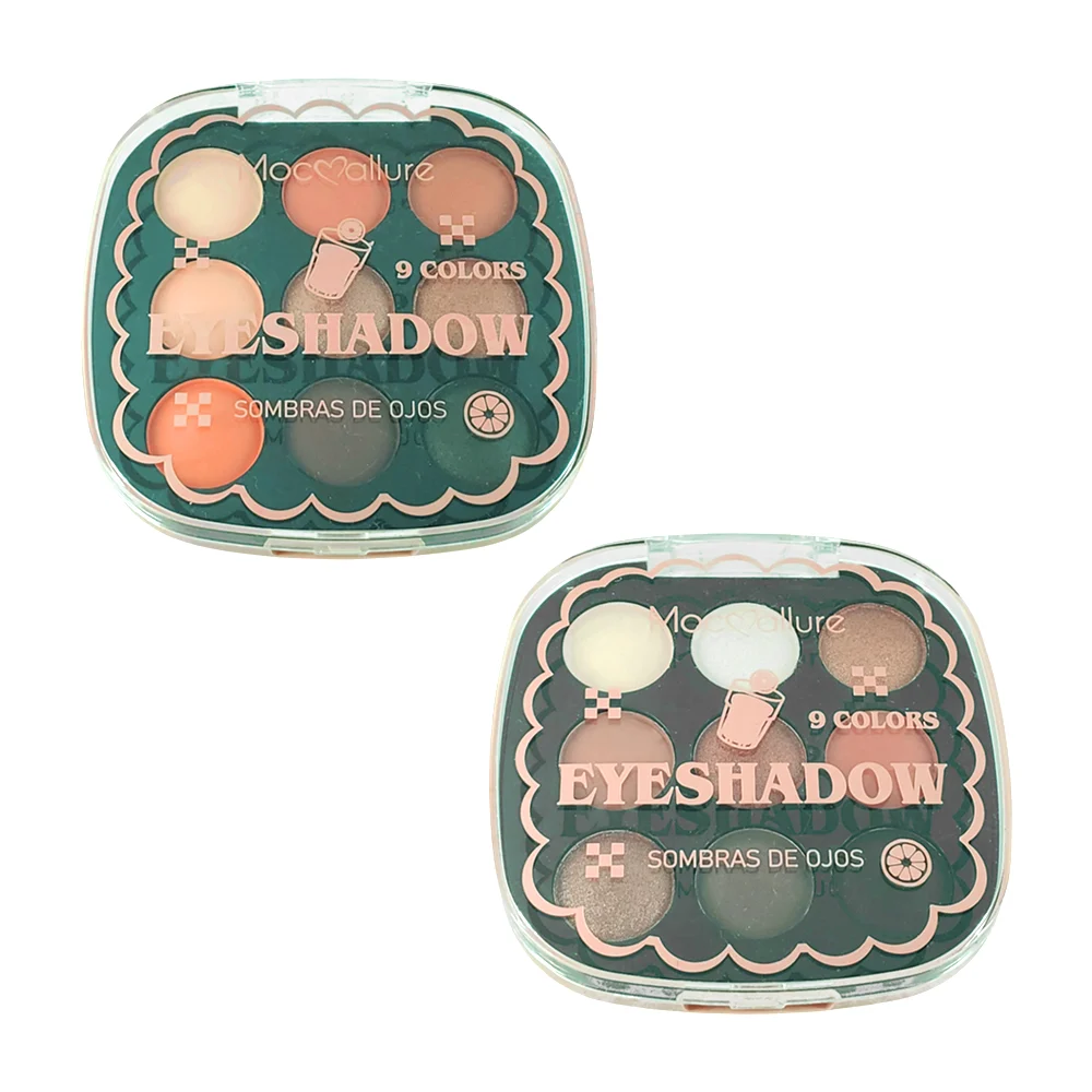 Paleta de maquillaje con 9 sombras en tonos matte o con glitter, variedad de tonos / moc mallure eyeshadow / ln71-e31