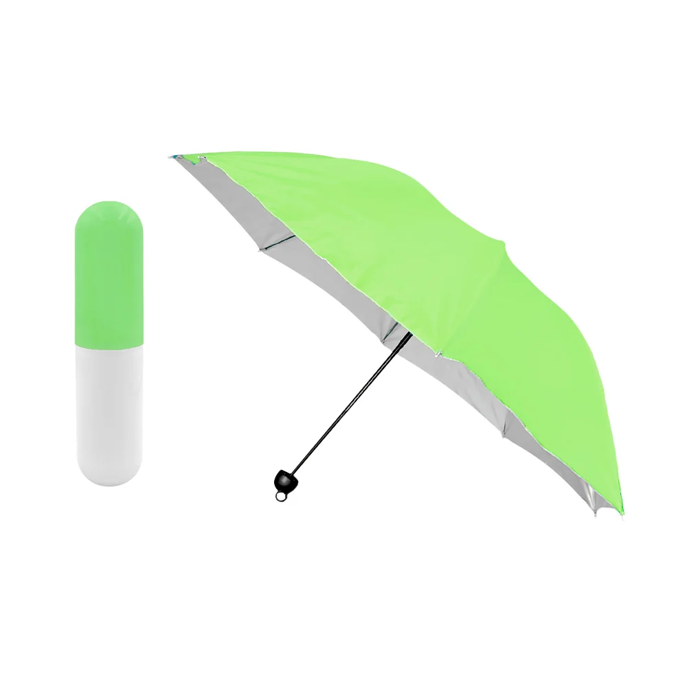 Paraguas - sombrilla de bolsillo en color liso con protección solar y funda tipo cápsula bicolor, variedad de colores / yj-765 / 717-10