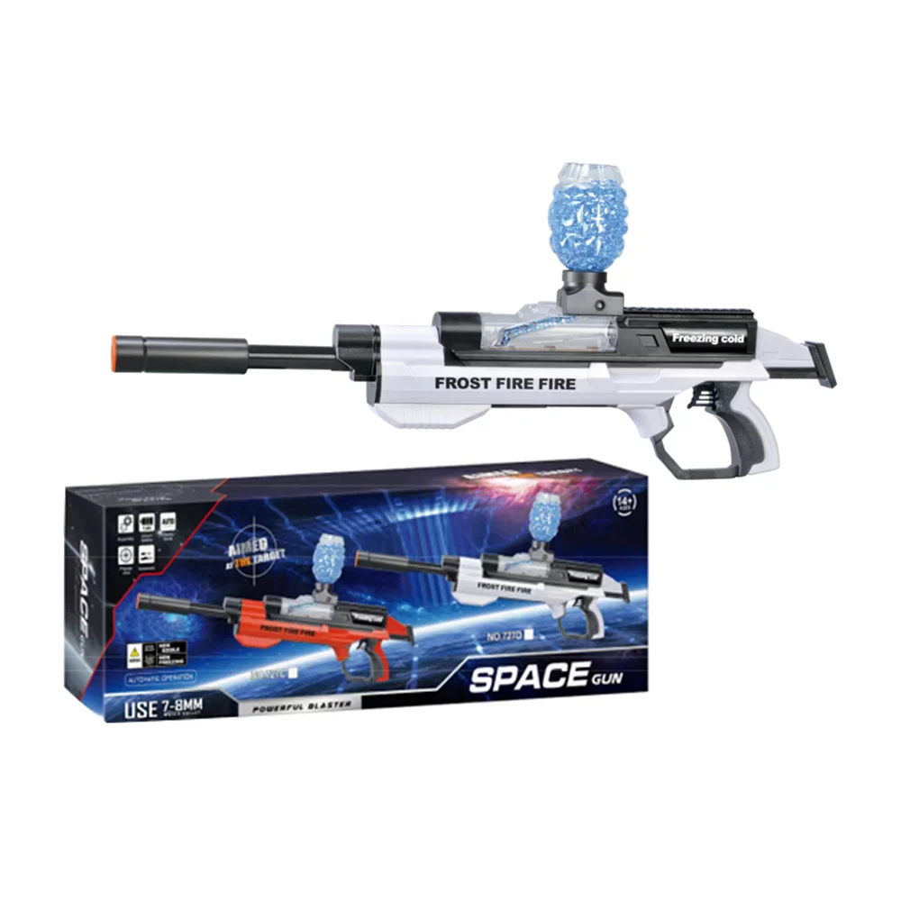 Pistola / rifle eléctrico lanzador de bolitas de hidrogel 7-8mm / frost fire fire / space gun / 727d