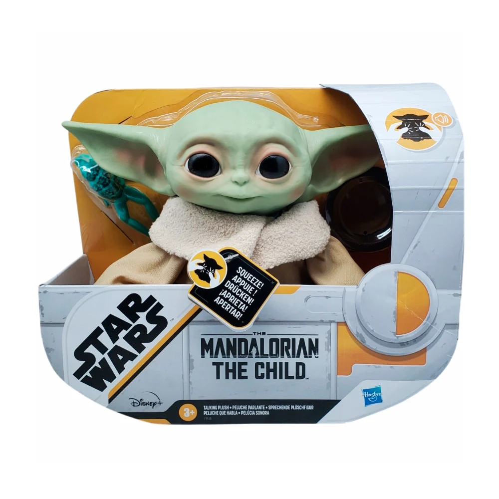 Muñeco peluche interactivo mandalorian the child - baby yoda con sonido y accesorios, 20cm / pa-282