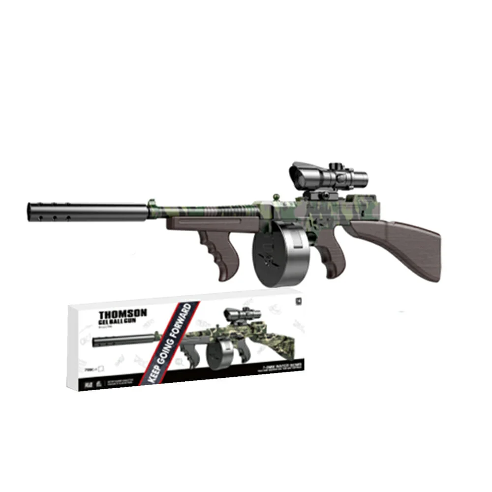 Rifle thomson eléctrico keep goin lanzador de bolitas de hidrogel en color verde con café / 735c-3