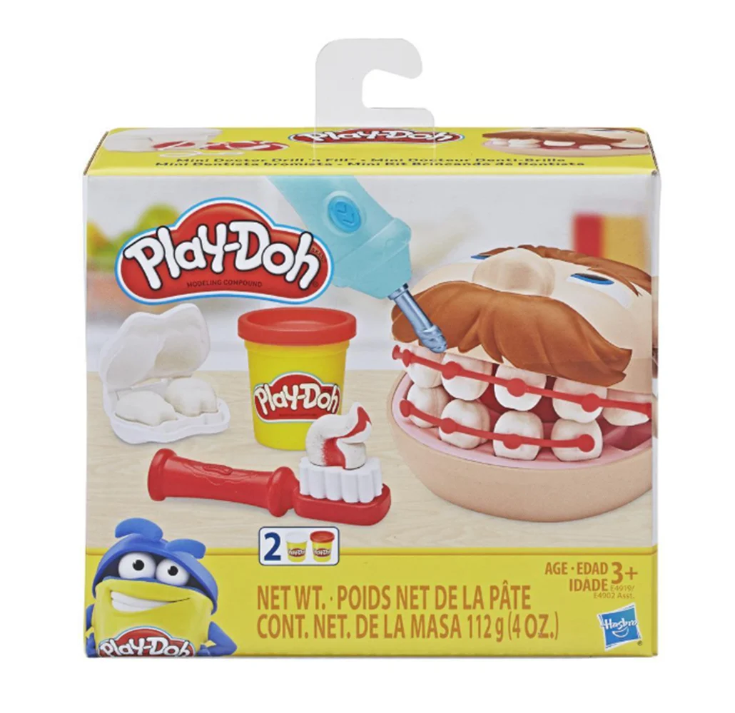 Set play-doh, mini dentista bromista con 2 masitas y accesorios / e4919