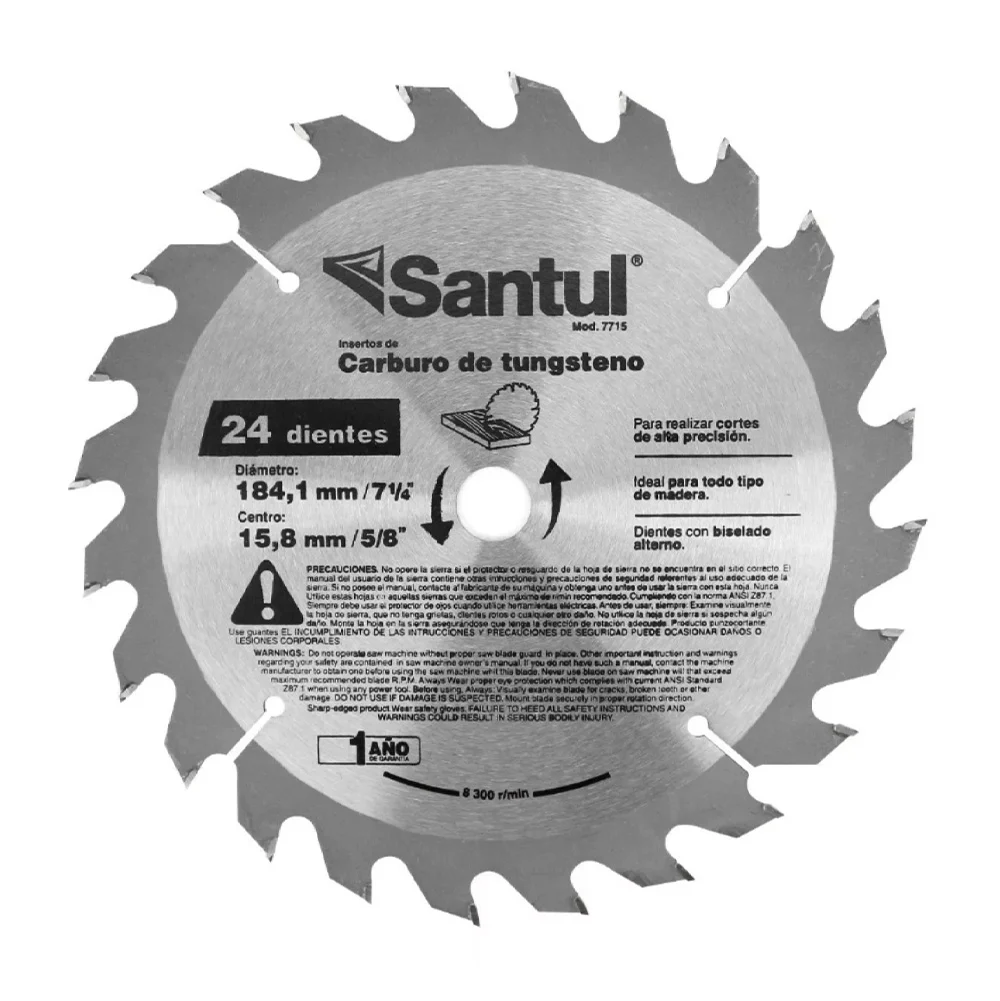 Sierra para madera 7 1/4″ con 24 dientes por pulgada / 7715