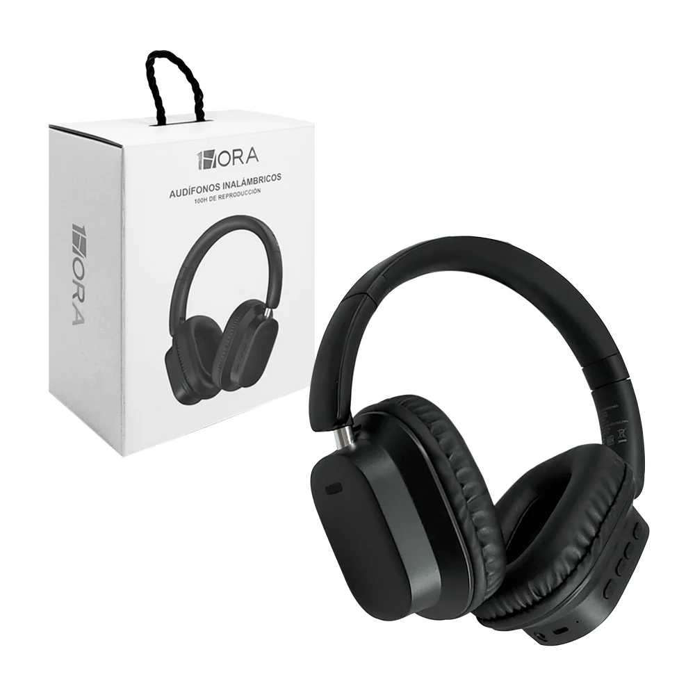 Audífonos inalámbricos de diadema acolchados, con control de volumen, encendido y entrada auxiliar, variedad de funciones / aut250