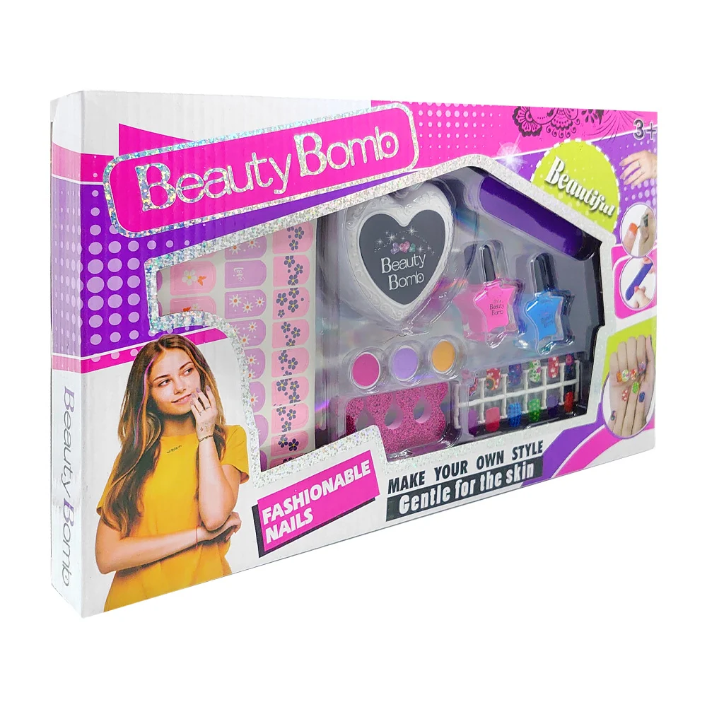 Set de belleza infantil para decorar uñas, variedad de accesorios / beauty bomb / 777-23