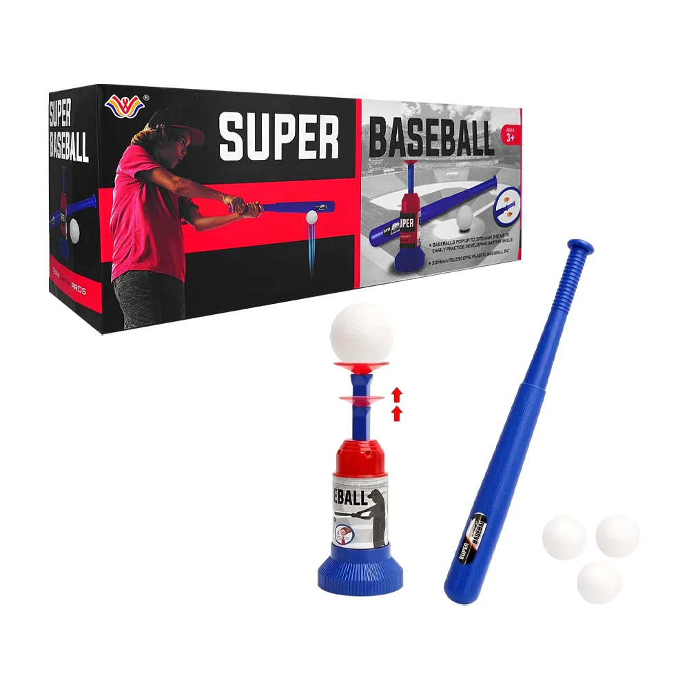 Juego de béisbol infantil con lanzador automático, 5pzas / super baseball / 777-607