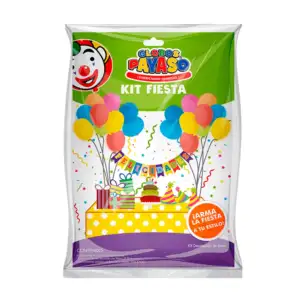 Kit fiesta de globos payaso, con 30 globos de colores y una guirnalda…