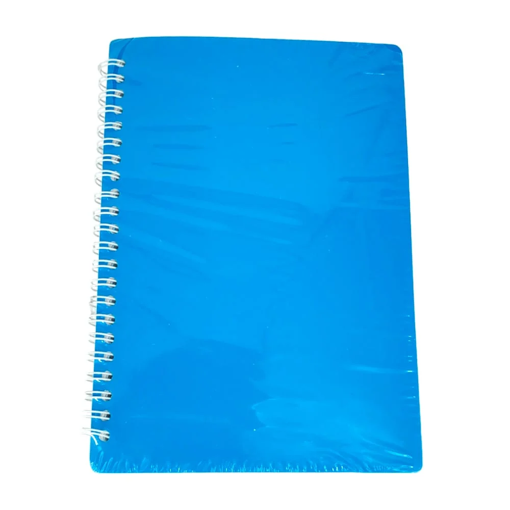 Libreta de doble espiral con diseño liso y páginas de raya, variedad de colores / 80682