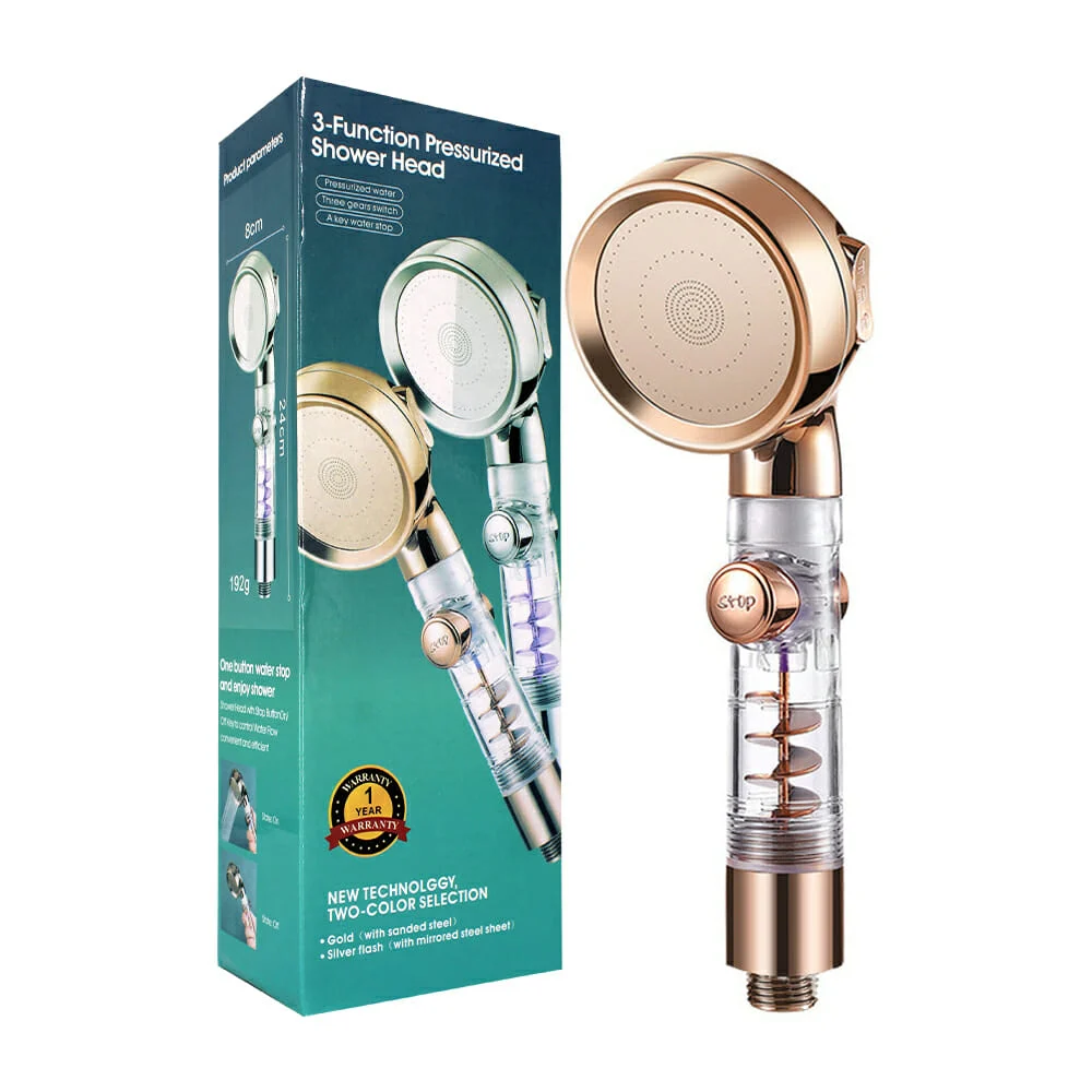 Cabezal de ducha regadera redonda con 3 niveles ajustables a manguera / shower head